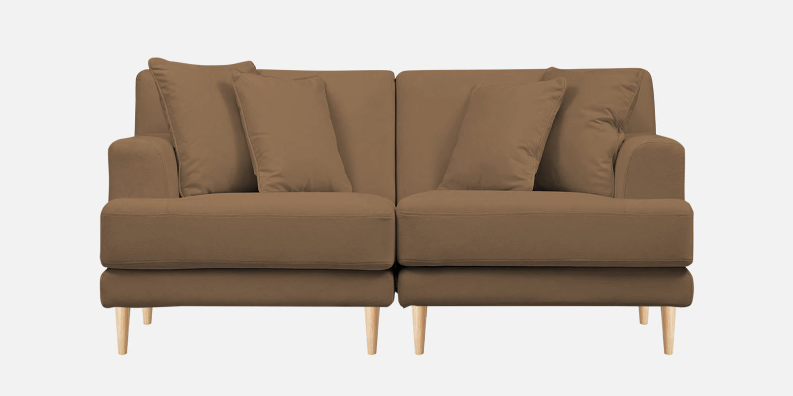 Woody Fabric 2 Seater Sofa In Dusty peach Colour - Febonic Living