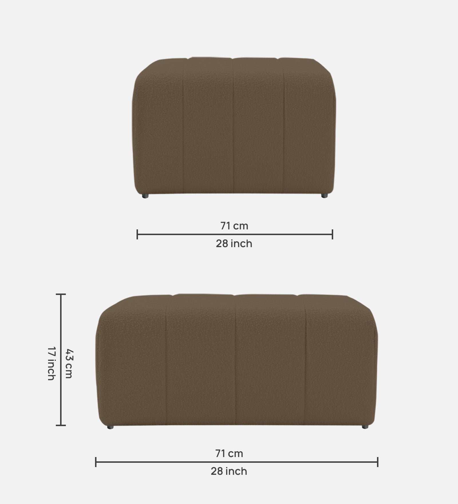 Lark Boucle Bench In Caro Beige Colour - Febonic Living