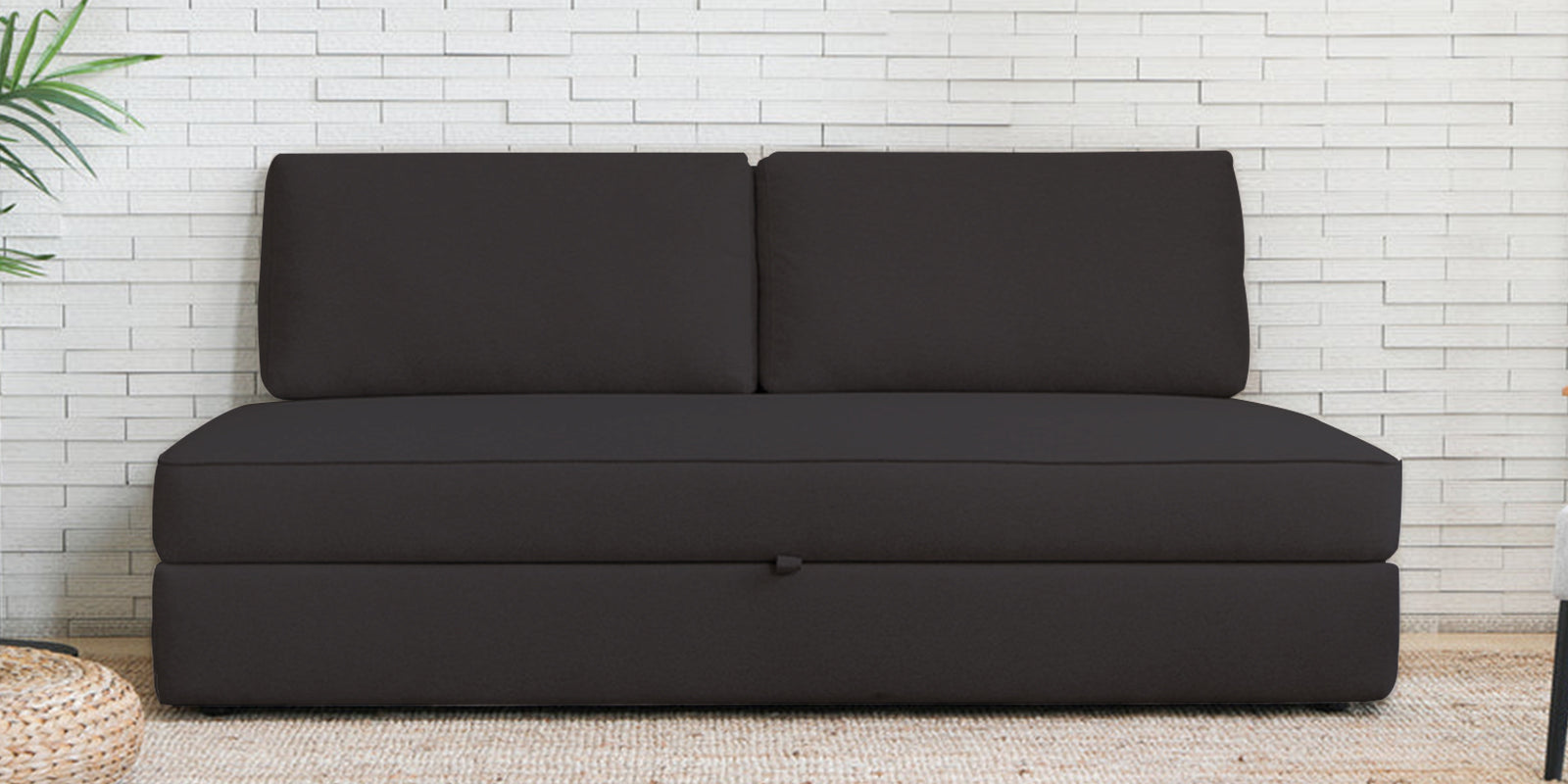 Vito Fabric Day Bed In Maba Grey Colour With Storage - Febonic Living