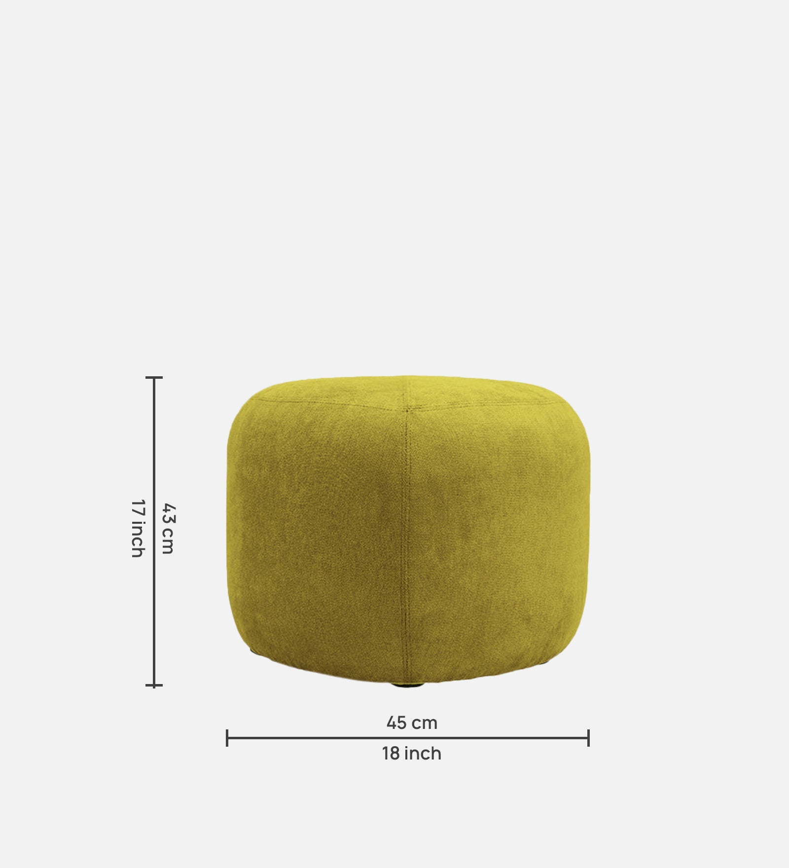 Keori Fabric Pouffe In Parrot Green Colour - Febonic Living
