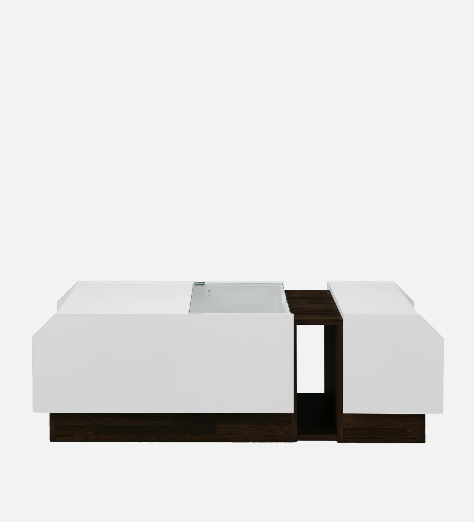 Pengu Coffee Table In Dark Wallnut & Frosty White Finish - Febonic Living