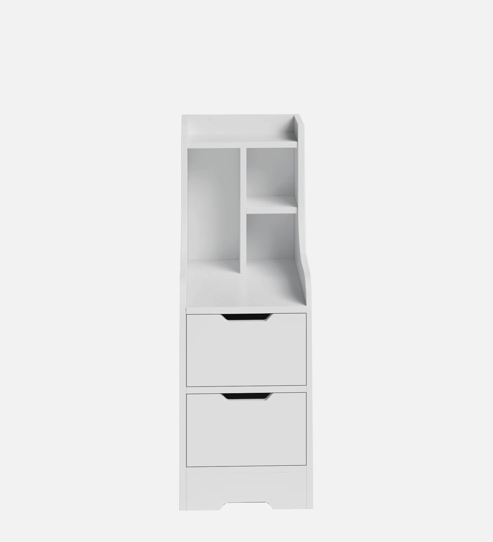 Triv Bedside Table With Drawer In Frosty White Finish - Febonic Living