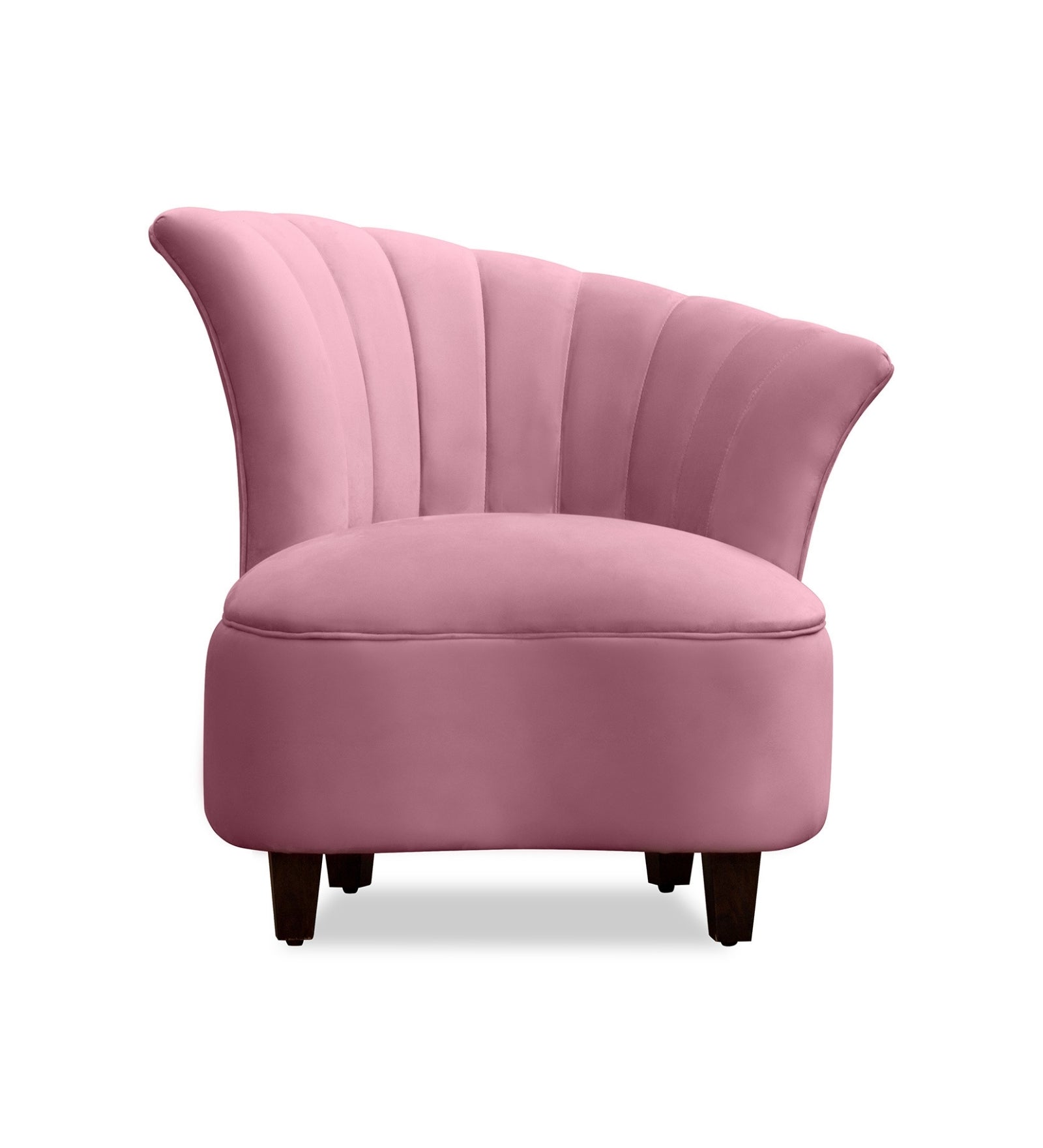 Davo Velvet Slipper Chair in Millennial Pink Colour - Febonic Living