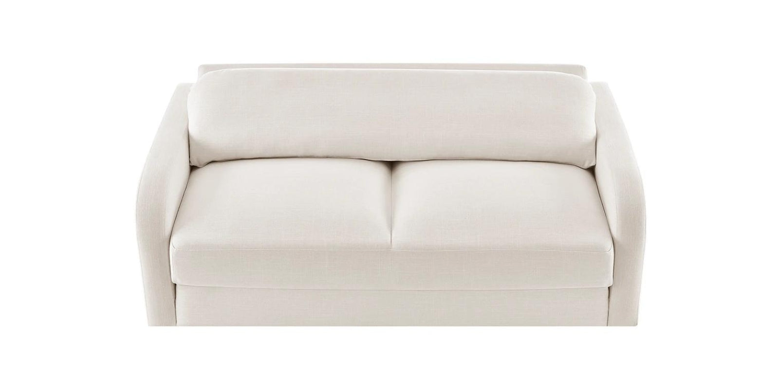 Rosa Fabric 3 Seater Foldable Sofa Cum Bed In Ivory Cream Colour - Febonic Living