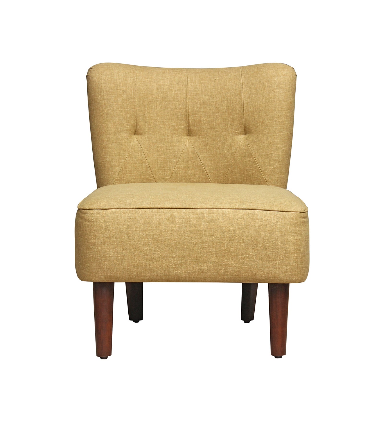 Lola Fabric Slipper Chair in Bold Yellow Colour - Febonic Living