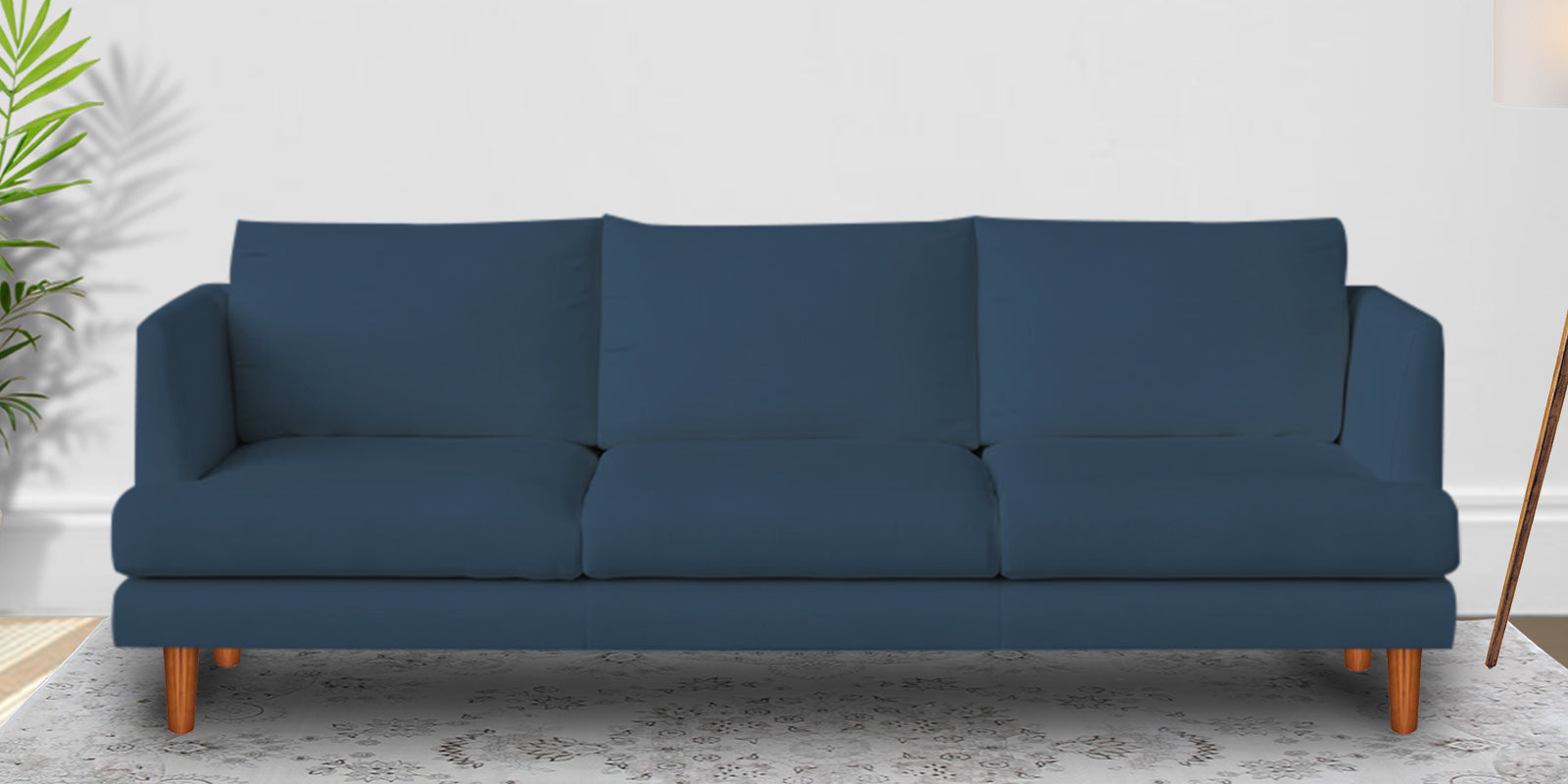 Sokun Fabric 3 Seater Sofa In Light Blue Colour - Febonic Living