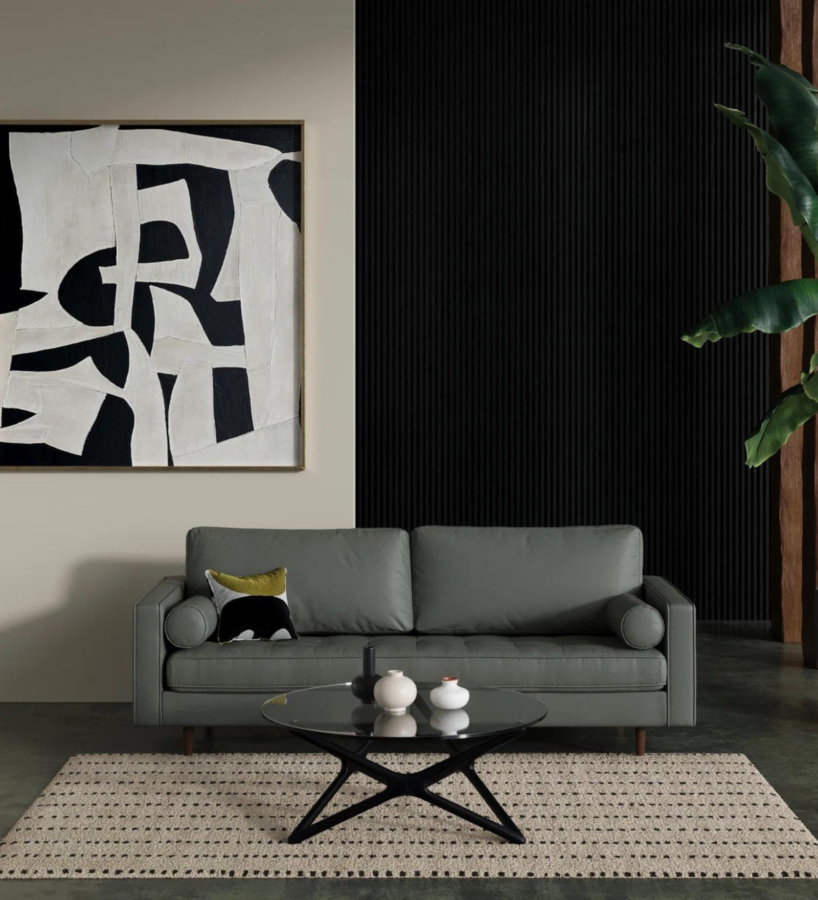 Sunny Leatherette 3 Seater Sofa in Grey Finish
