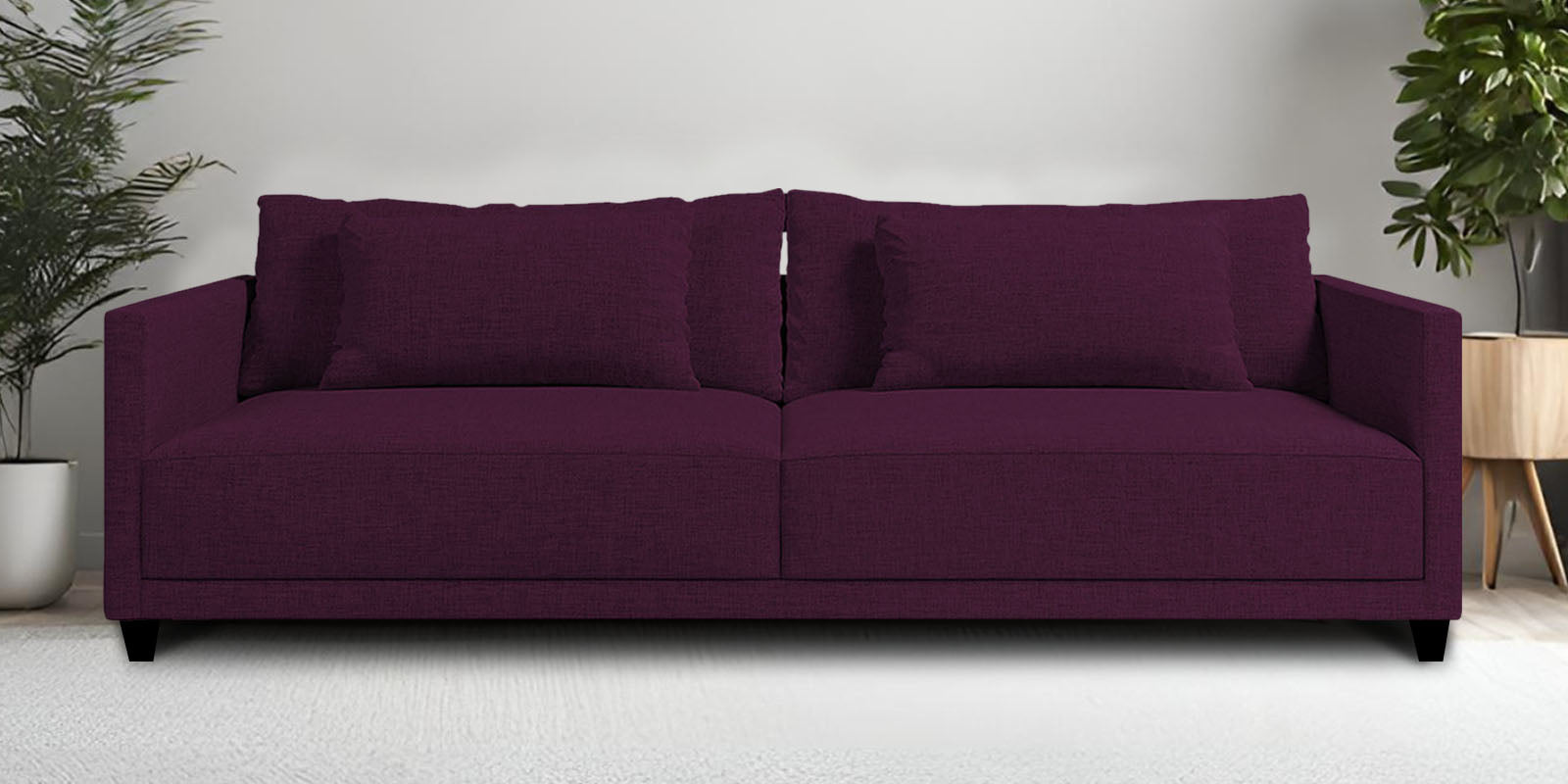 Kera Fabric 3 Seater Sofa in Greek Purple Colour