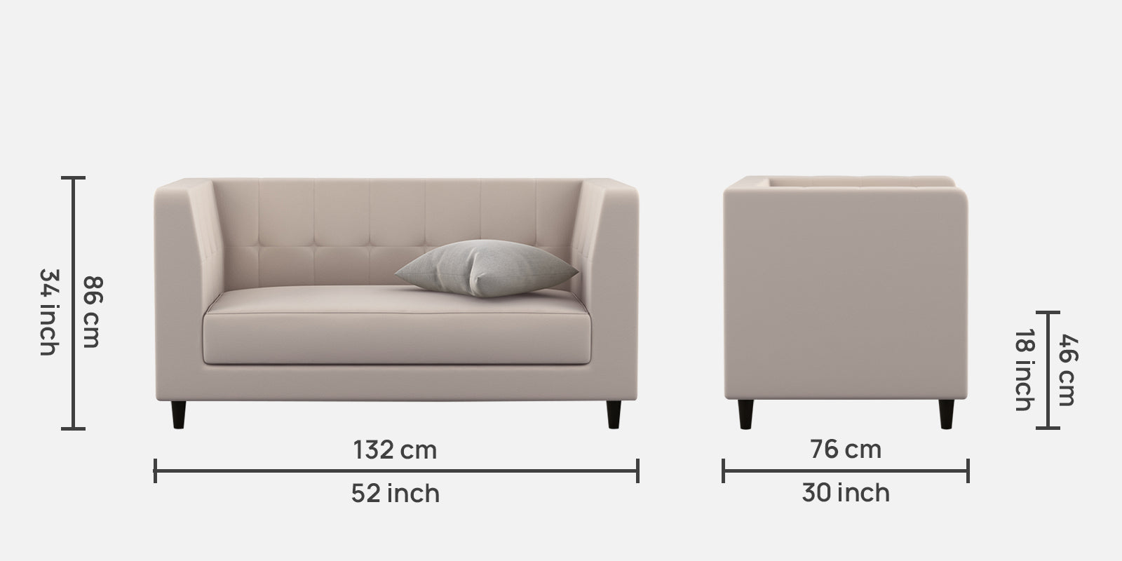 Braulia Velvet 2 Seater Sofa In Camel Beige Colour - Febonic Living