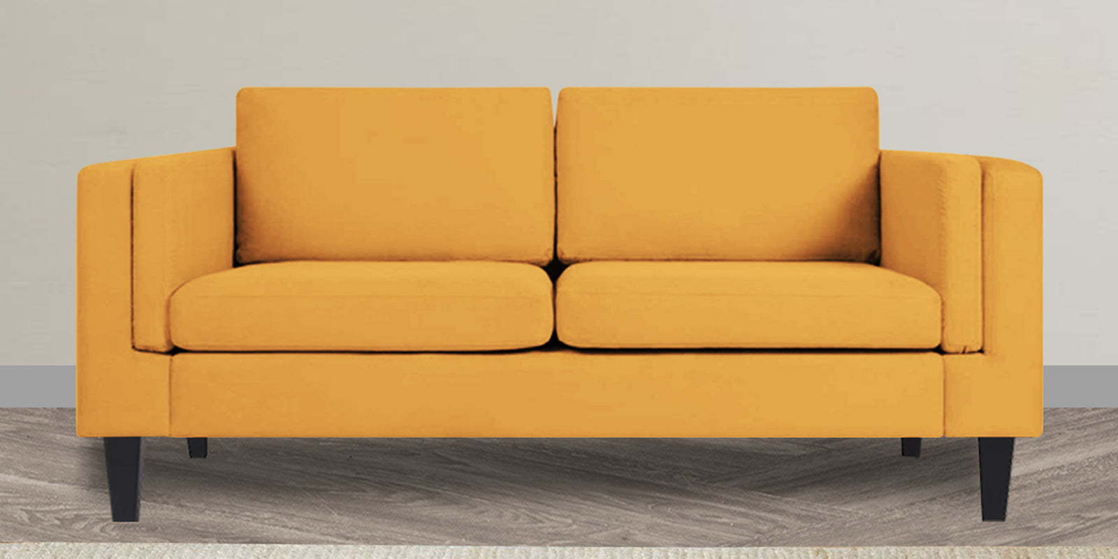 Jasper Velvet 2 Seater Sofa In Turmeric yellow Colour - Febonic Living
