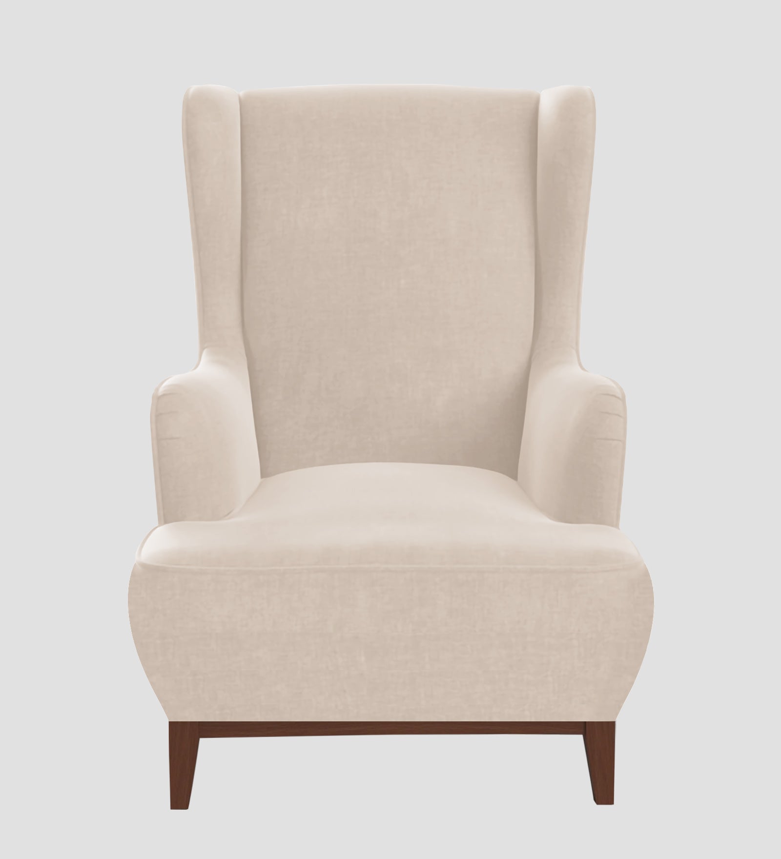 Suri Velvet Wing Chair In Camel Beige Colour - Febonic Living