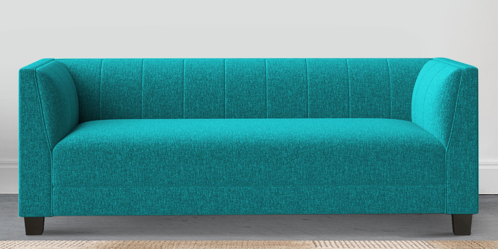 Chastin Fabric 3 Seater Sofa In Sea Green Colour - Febonic Living
