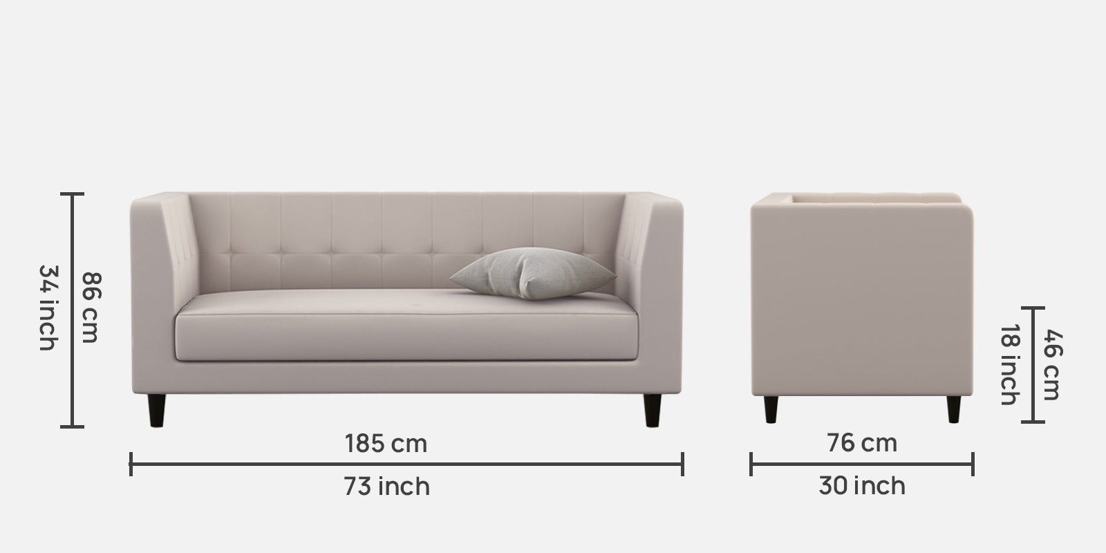 Braulia Velvet 3 Seater Sofa In Camel Beige Colour - Febonic Living