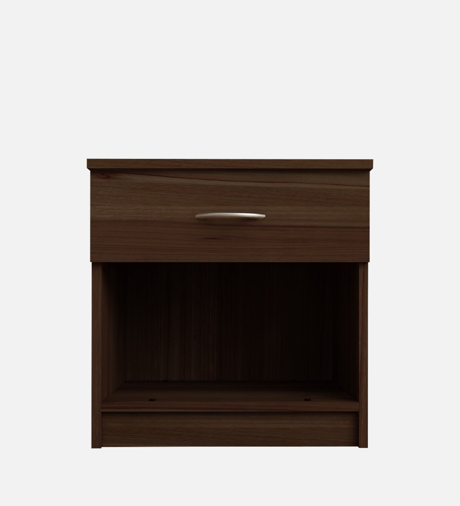 Zeebo Bedside Table With Drawer in Dark Walnut Finish - Febonic Living