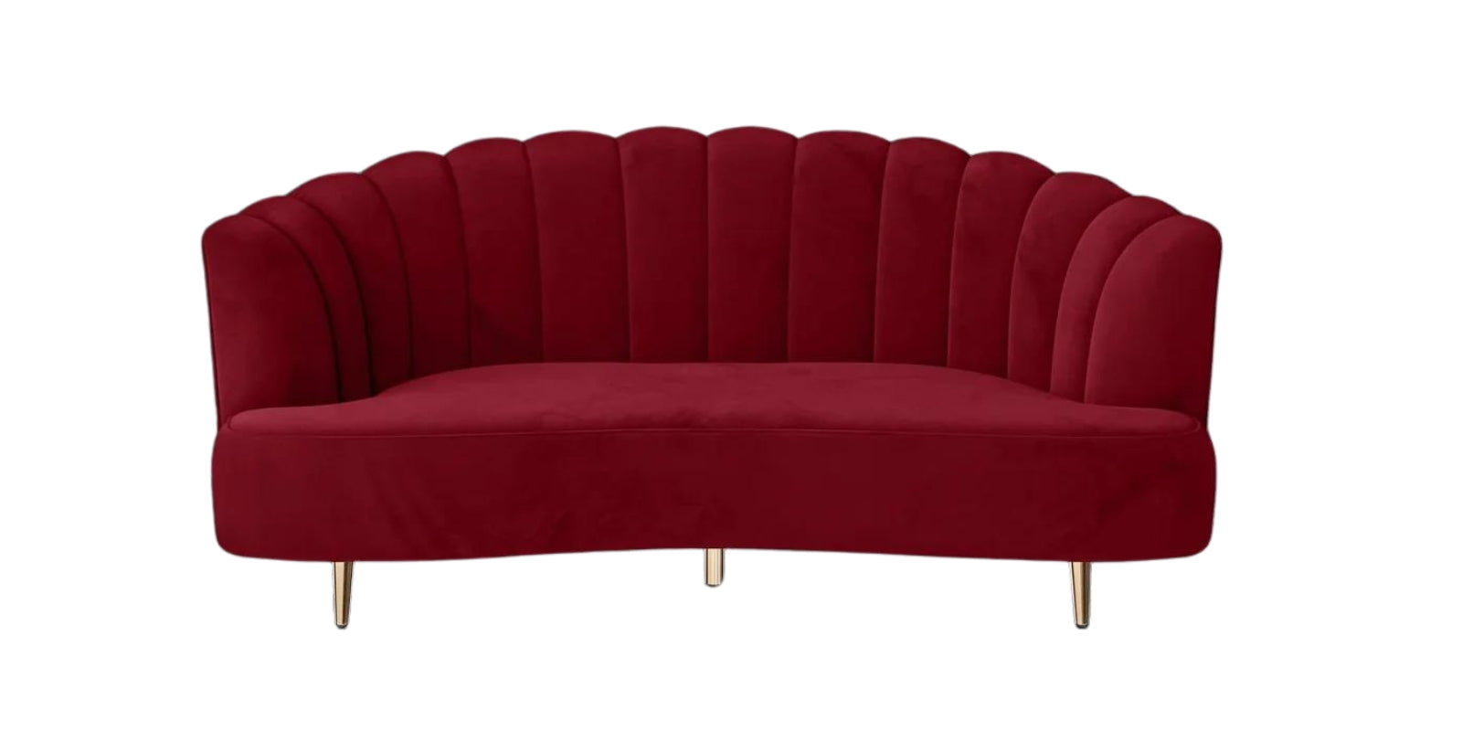 Elena Velvet 3 Seater Sofa In Cherry Red Colour - Febonic Living