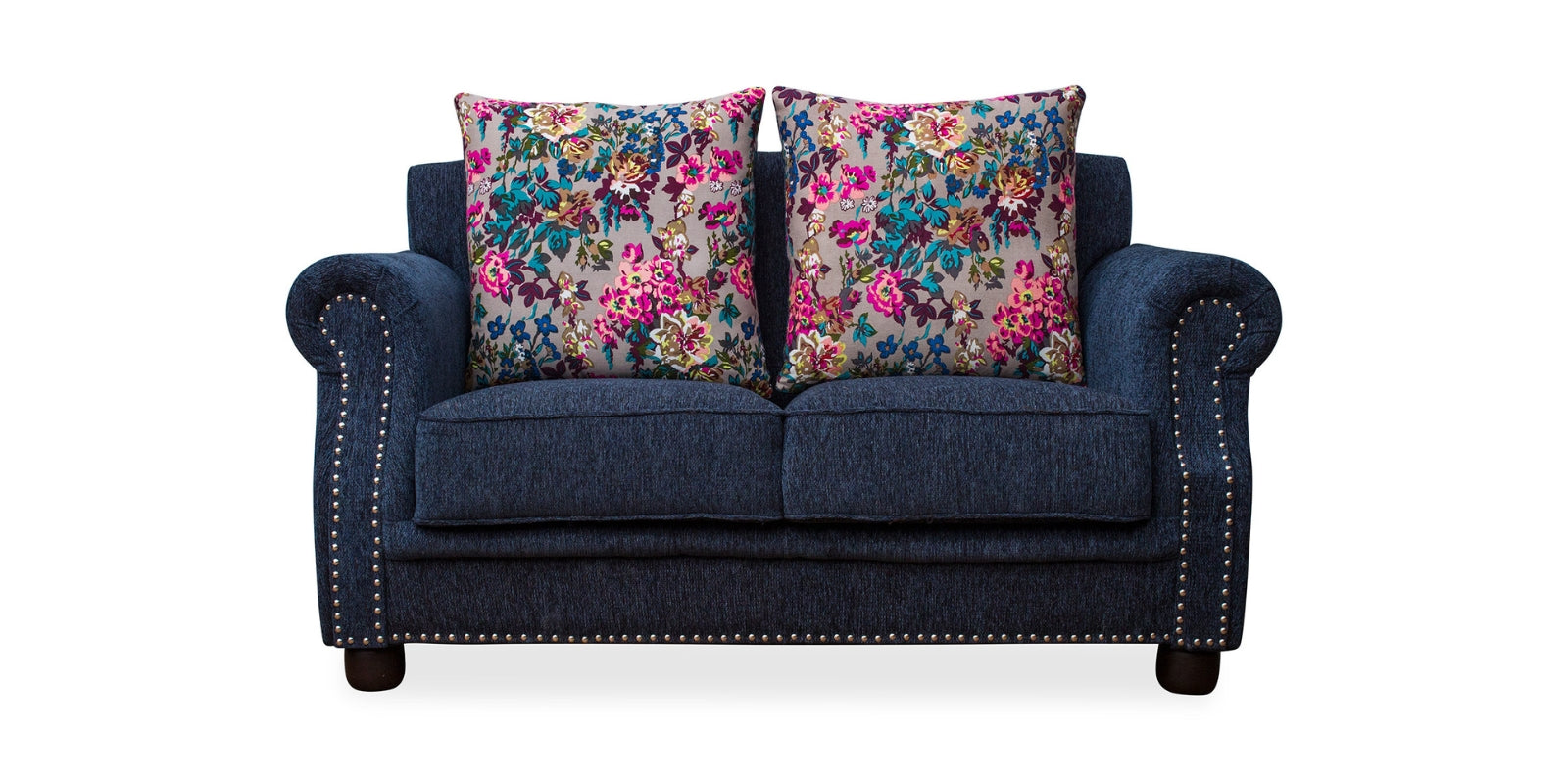 Muba Fabric 2 Seater Sofa In Royal Blue Colour - Febonic Living