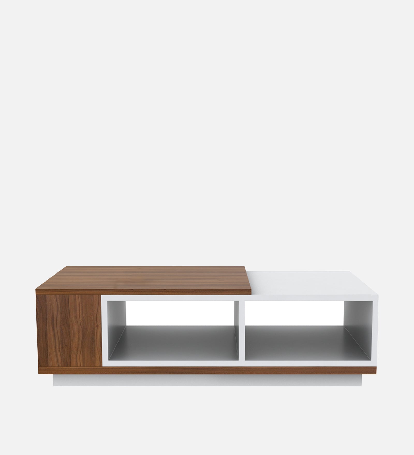 Bumi Coffee Table In Oral Walnut & Frosty White Finish - Febonic Living