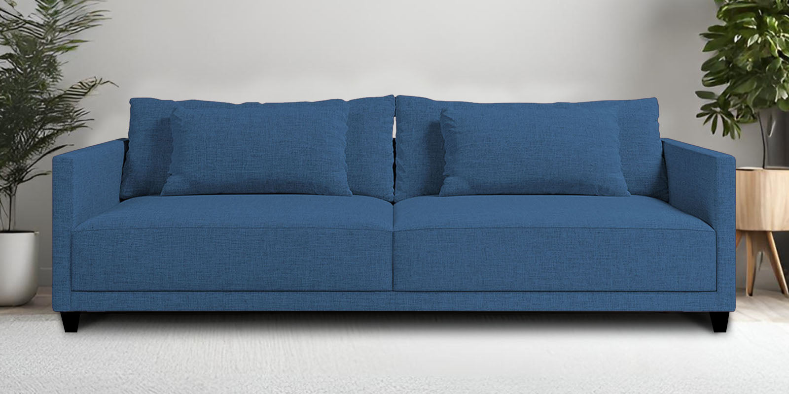 Kera Fabric 3 Seater Sofa In Light Blue Colour - Febonic Living