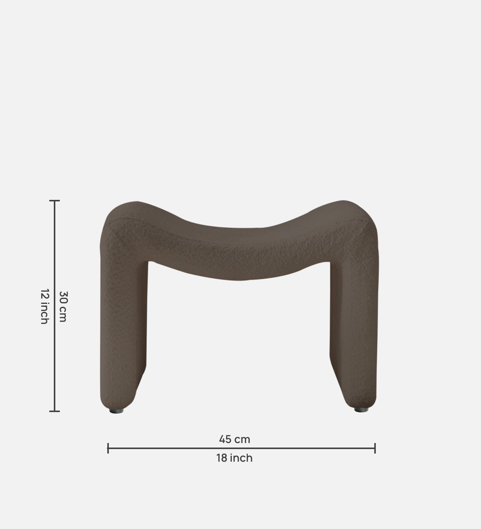 Olive Boucle Foot Stool In Niya Beige Colour - Febonic Living