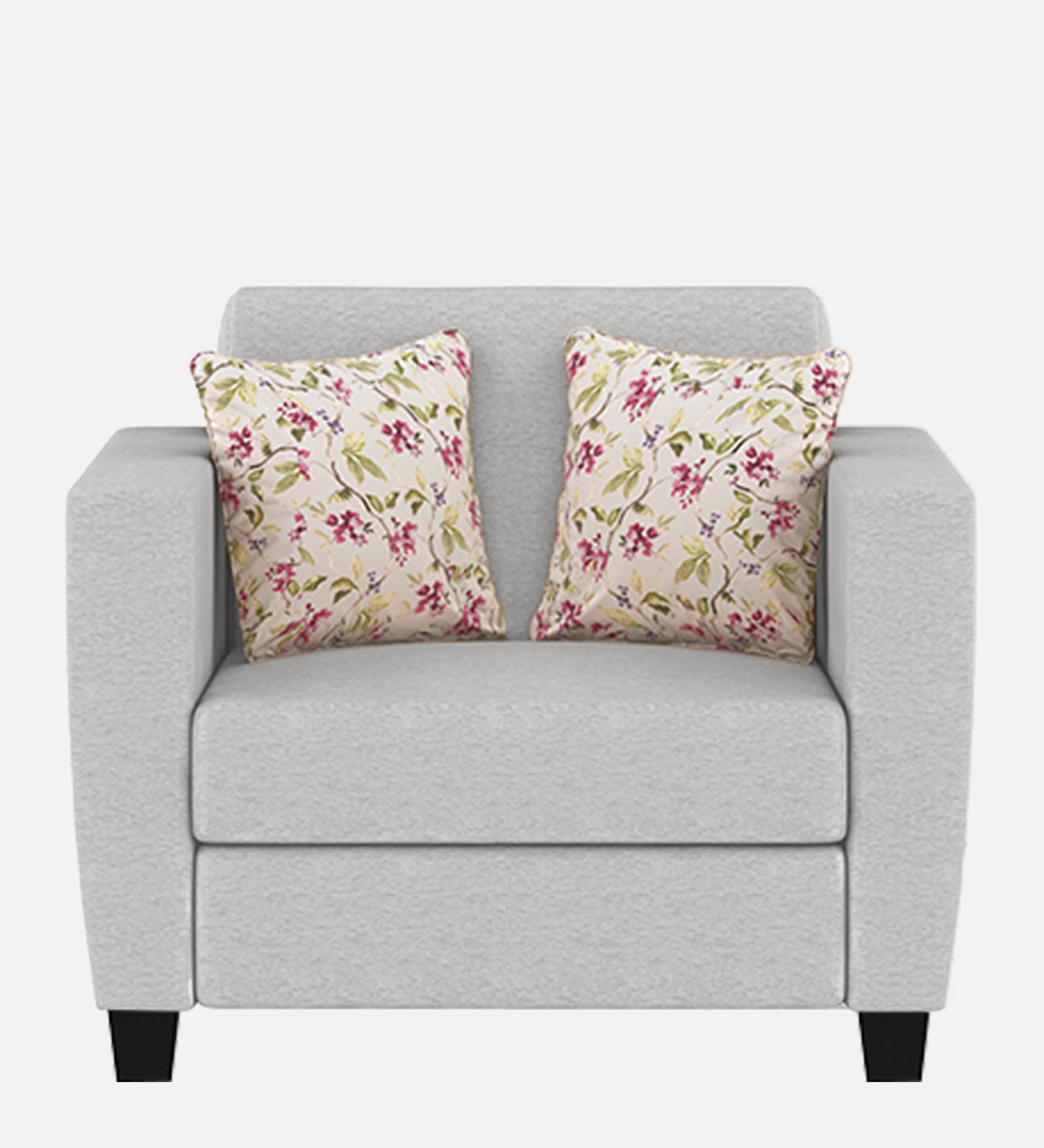 Gozi Fabric 1 Seater Sofa In Lit Grey Colour - Febonic Living