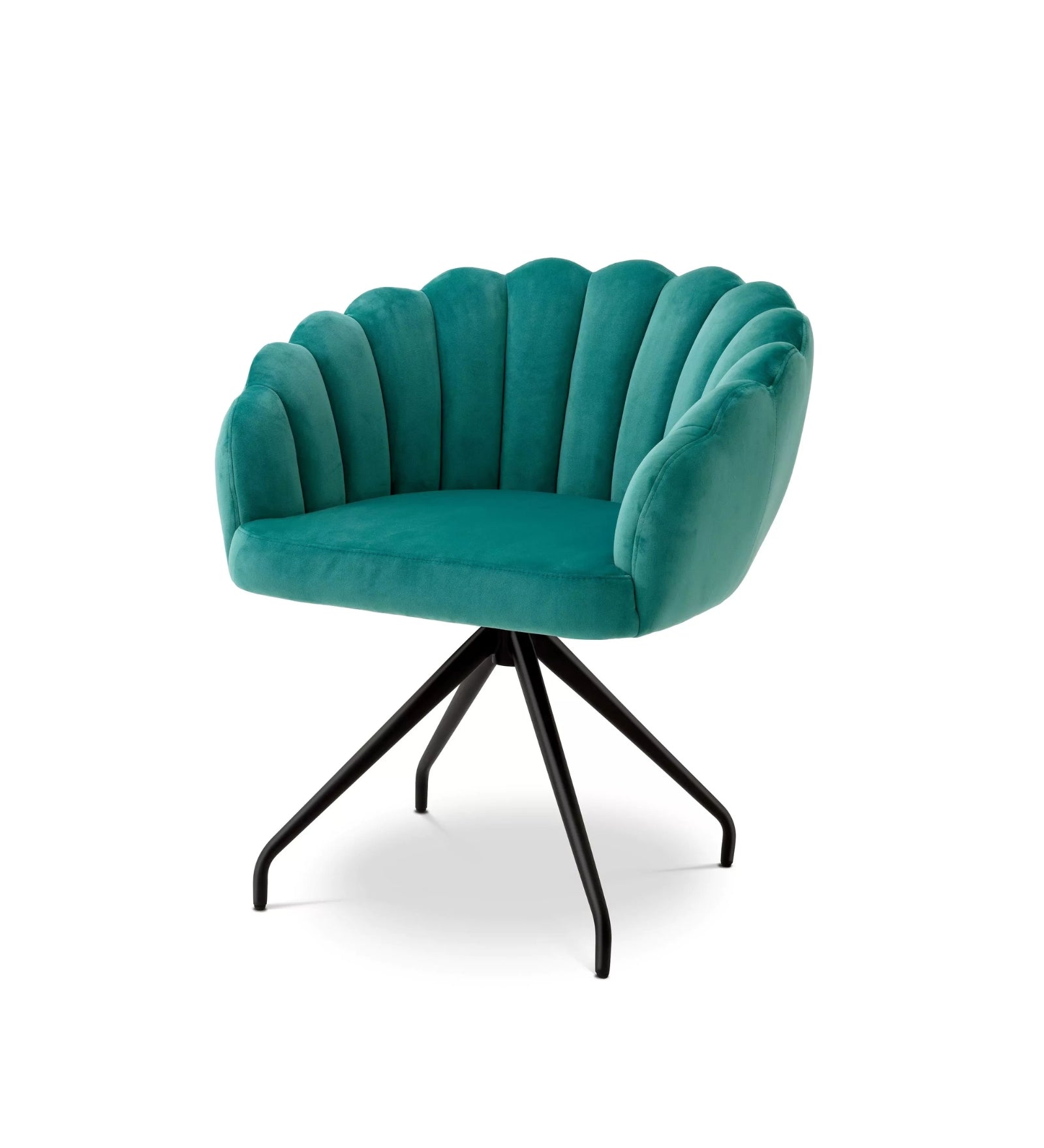 Bruno Velvet Swivel Chair In Pine Green Colour - Febonic Living