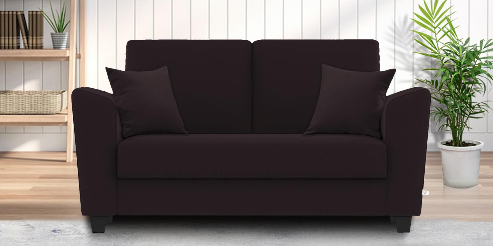 Daku Fabric 2 Seater Sofa in Cara Brown Colour