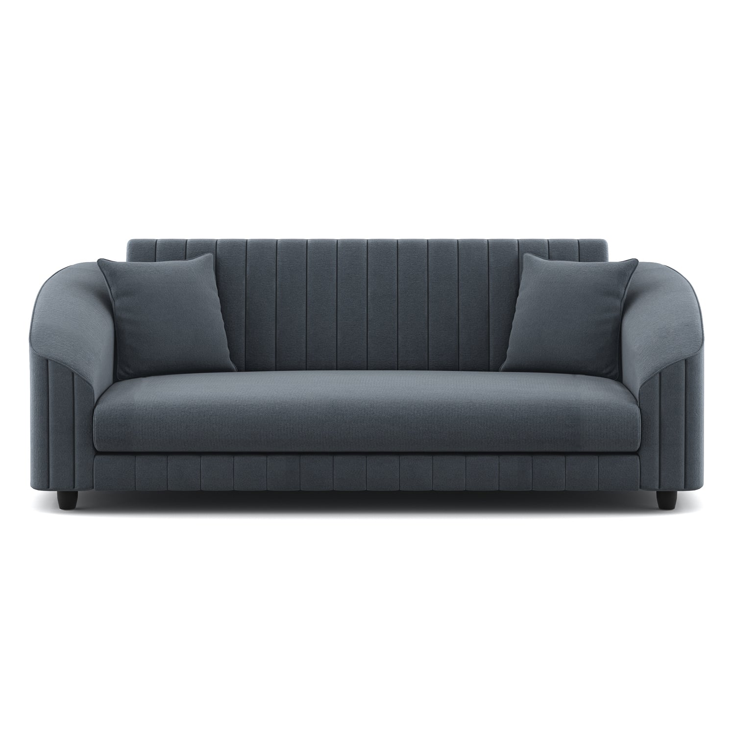 Bubu Velvet 3 Seater Sofa In Pupple Grey Colour - Febonic Living