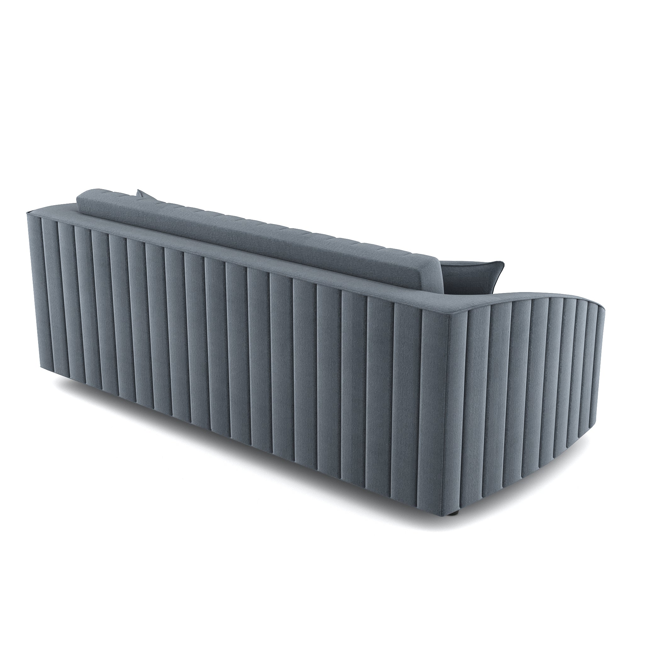 Bubu Velvet 3 Seater Sofa In Pupple Grey Colour - Febonic Living