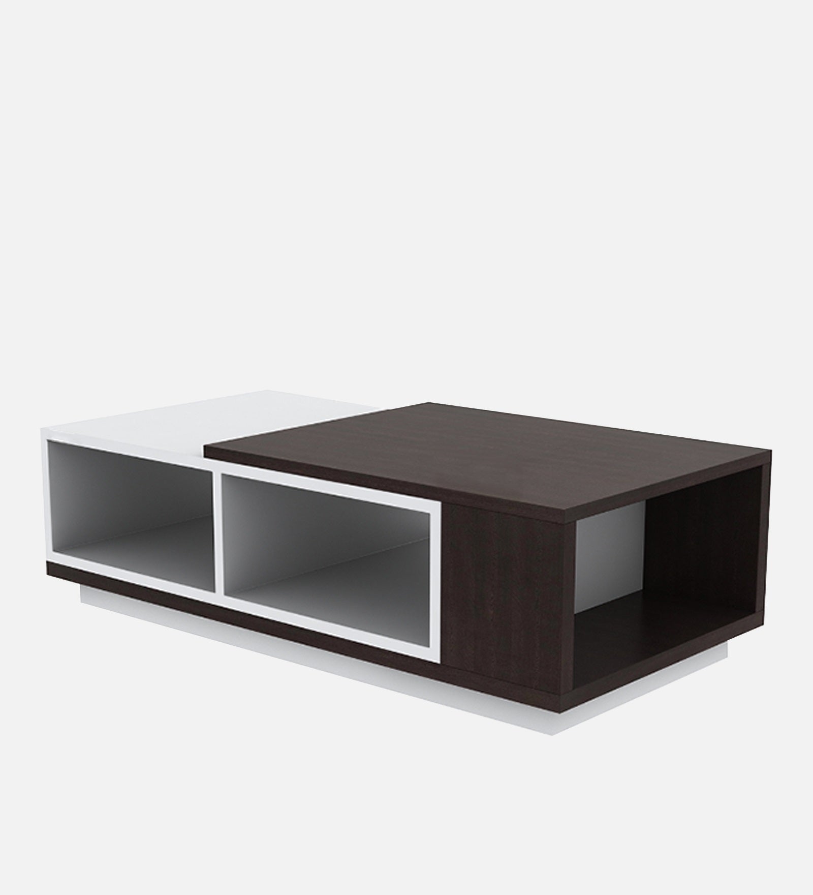Bumi Coffee Table In Dark Walnut & Frosty White Finish - Febonic Living