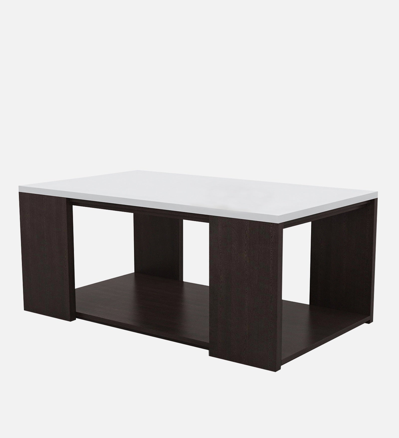 Misi Coffee Table In Dark Walnut & Frosty White Finish - Febonic Living