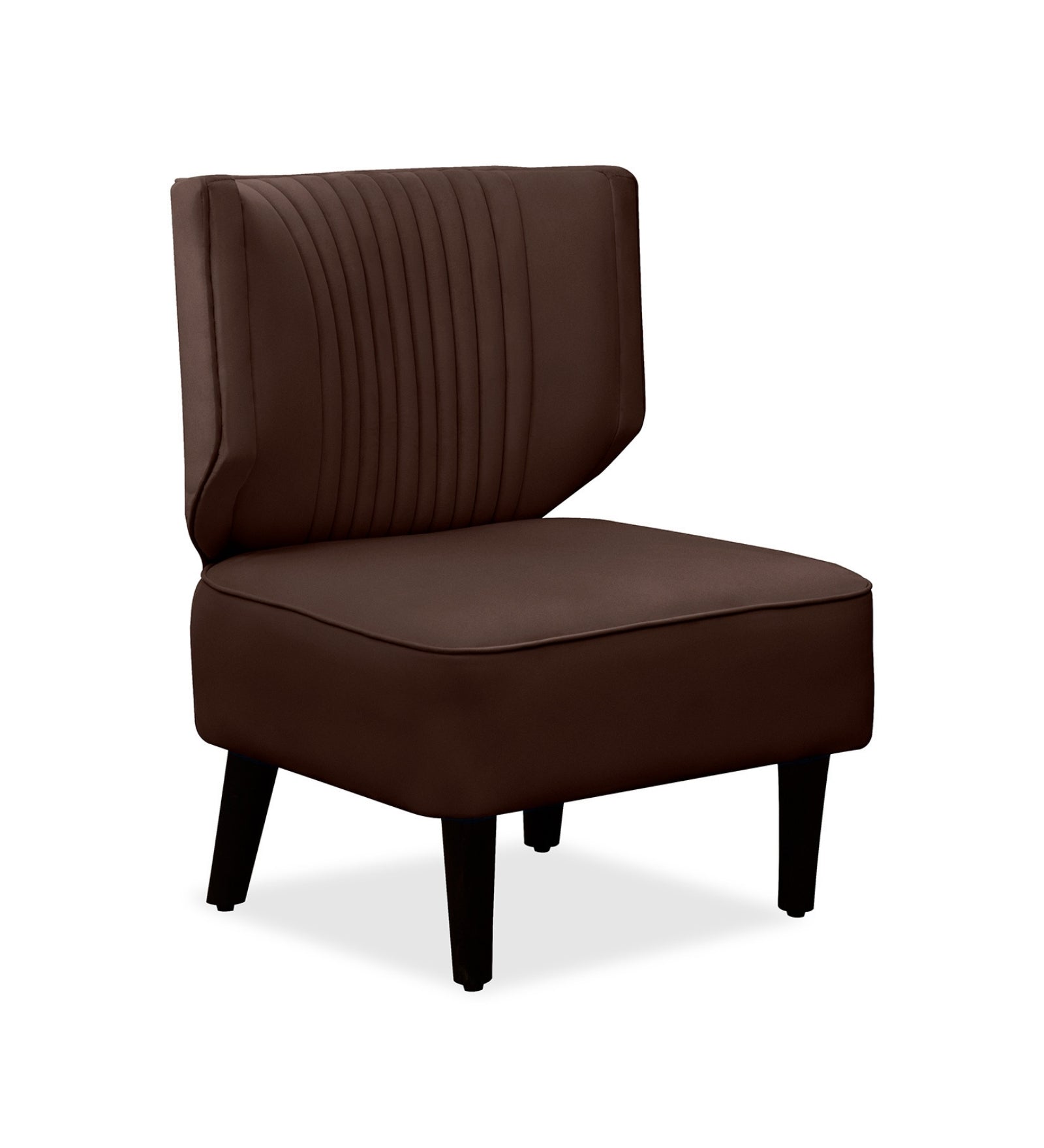 Robby Velvet Slipper Chair in Mocha Brown Colour - Febonic Living