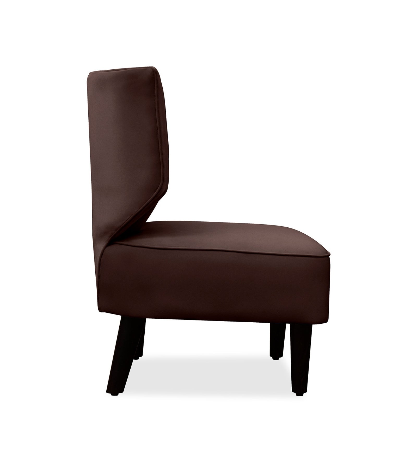 Robby Velvet Slipper Chair in Mocha Brown Colour - Febonic Living