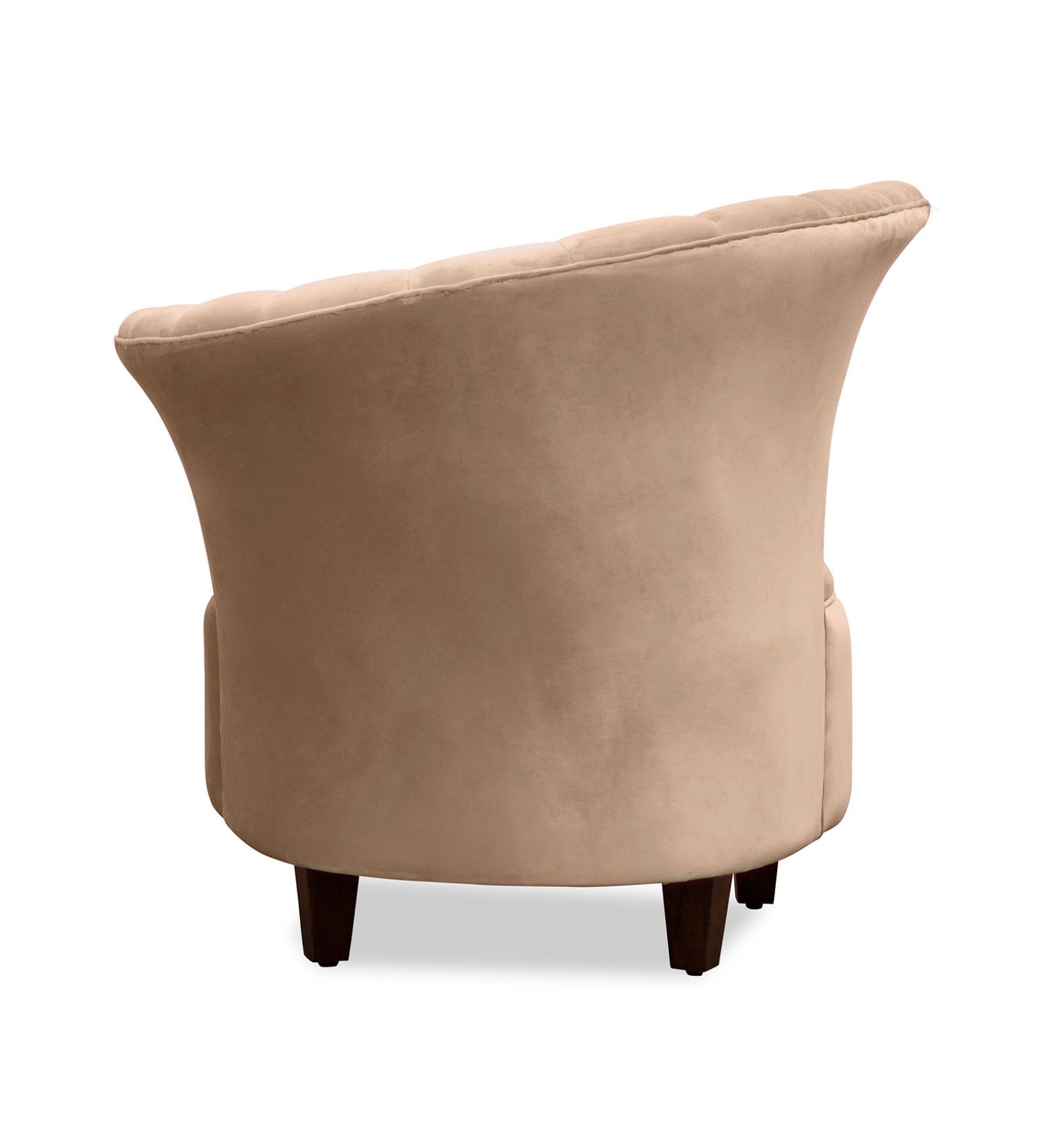 Davo Velvet Slipper Chair in Camel Beige Colour - Febonic Living