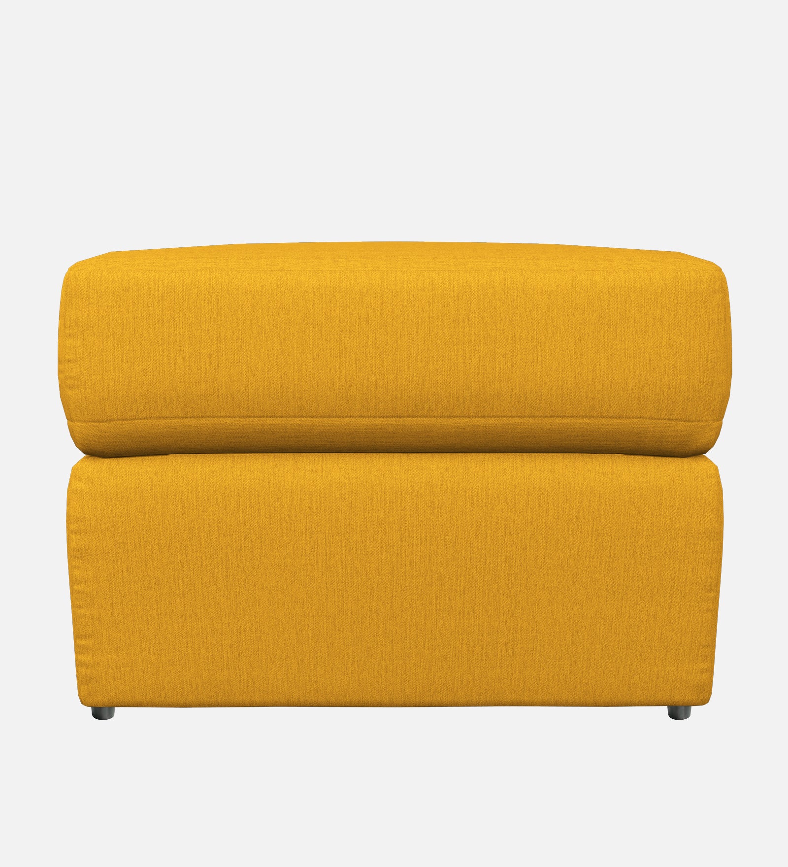 Penny Fabric Ottoman In Bold Yellow Colour With Storage - Febonic Living