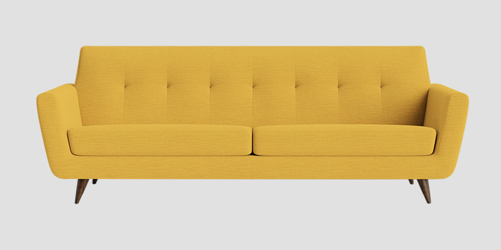 Jasmin Fabric 3 Seater Sofa In Bold Yellow Colour - Febonic Living