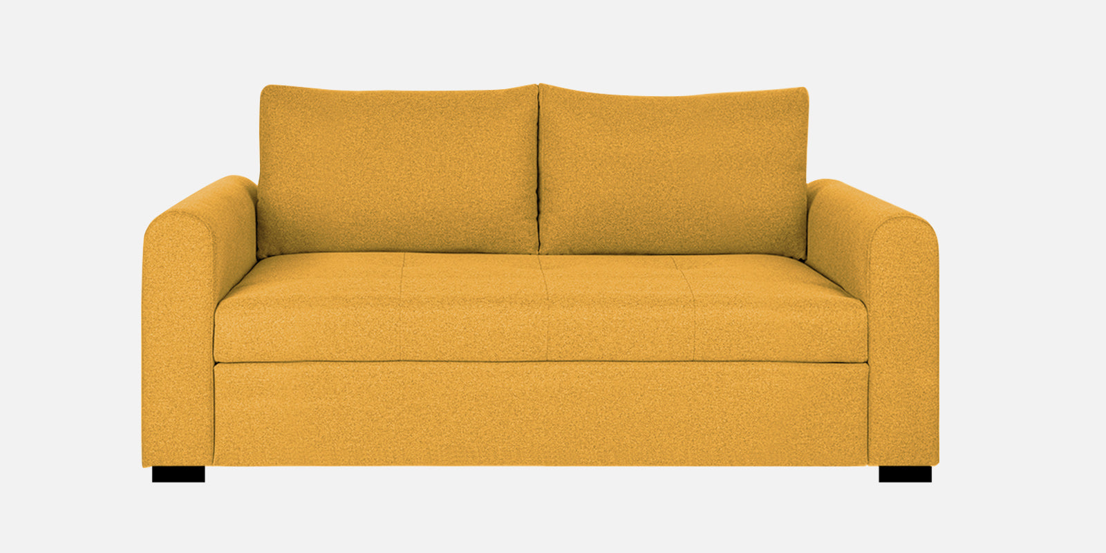 Sigma Fabric 2 Seater Sofa In Bold Yellow Colour - Febonic Living