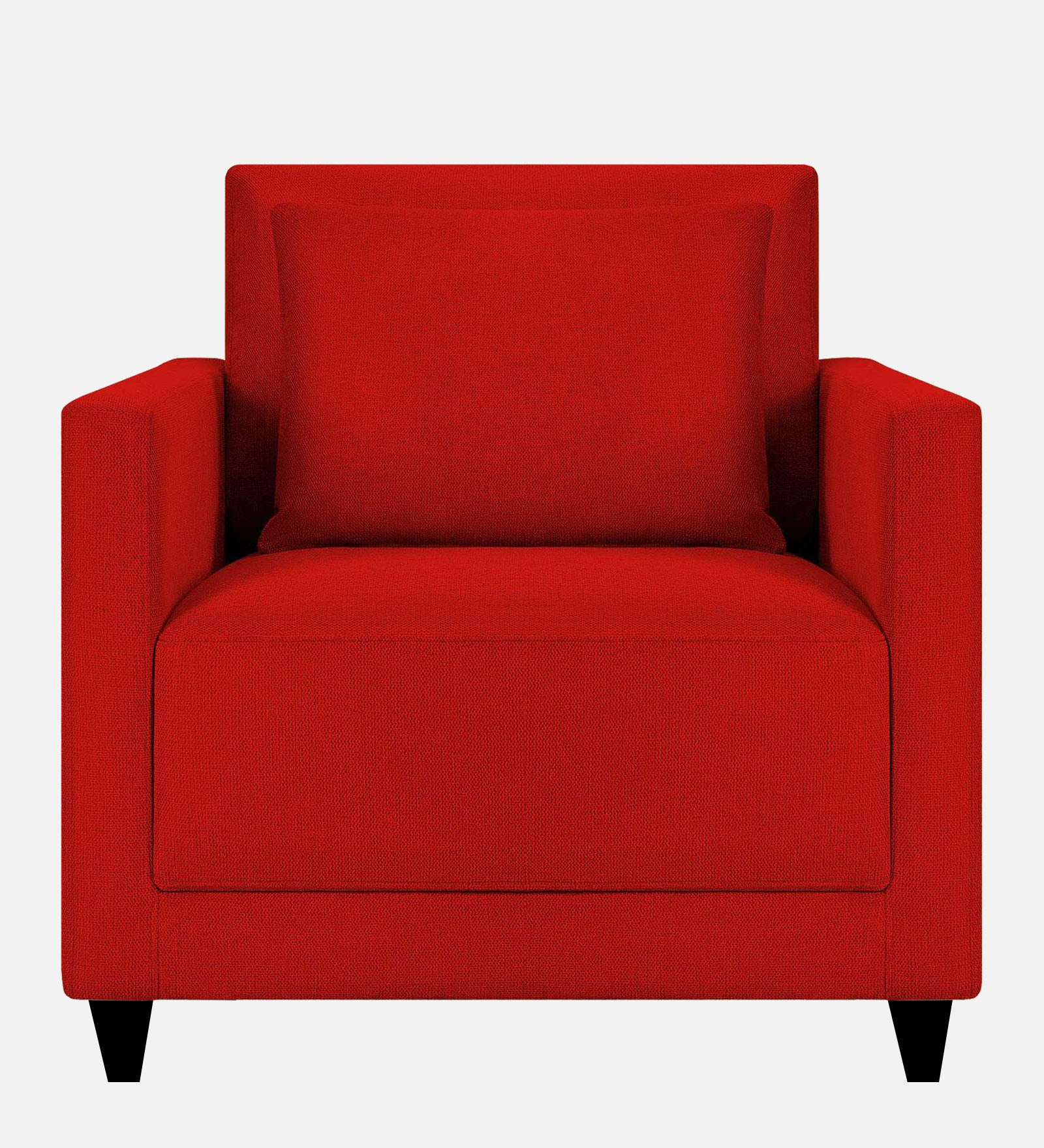 Kera Fabric 1 Seater Sofa In Ruby Red Colour - Febonic Living