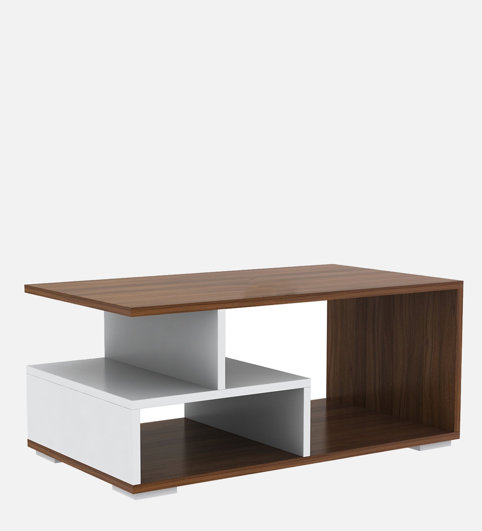 Clove Coffee Table In Oral Walnut & Frosty White Finish - Febonic Living