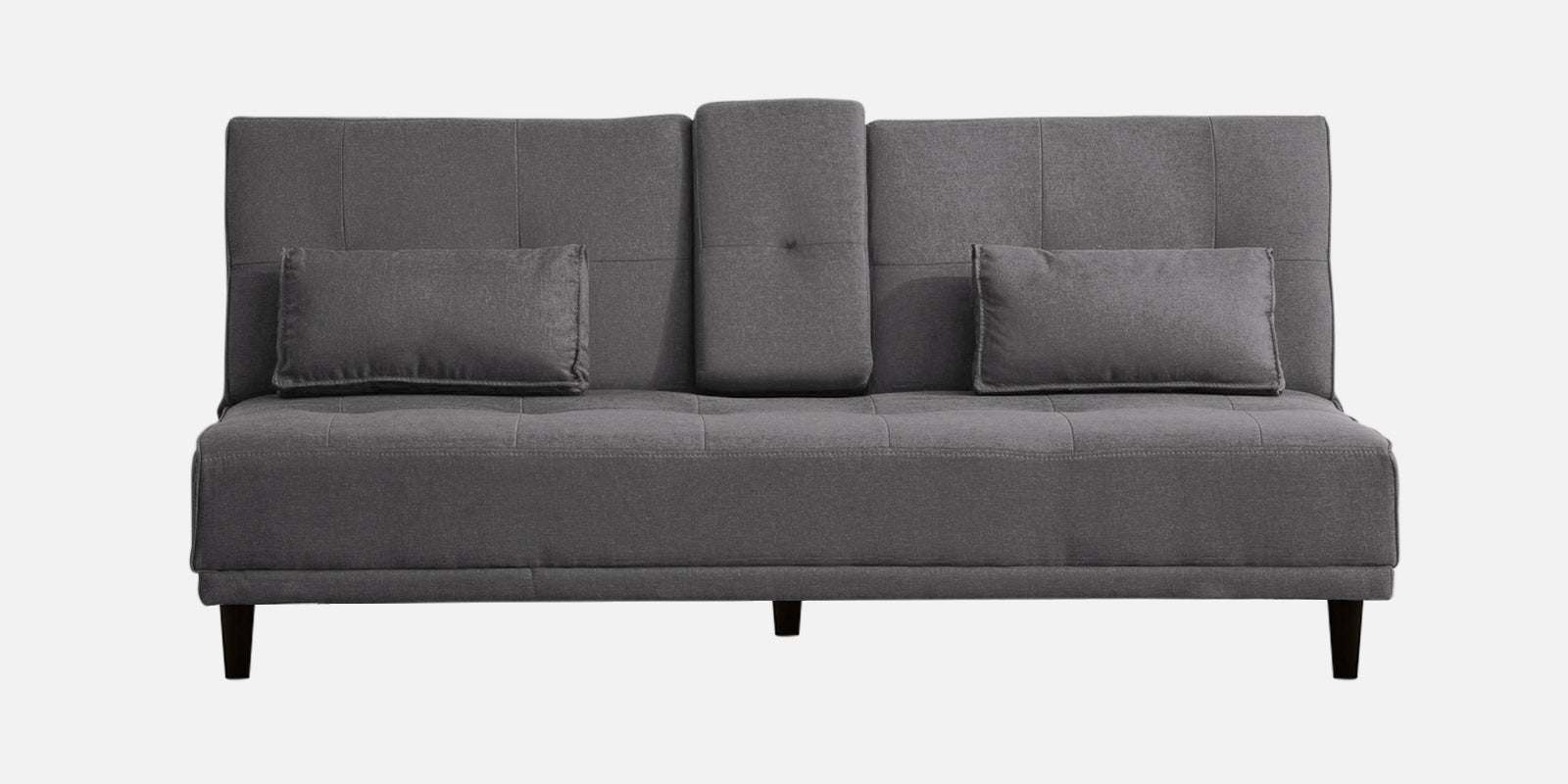 Jerry Fabric 3 Seater Convertible Sofa Cum Bed In Sudo Grey Colour - Febonic Living