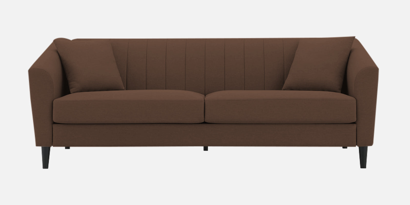 Polon Fabric 3 Seater Sofa In Ash Brown Colour - Febonic Living