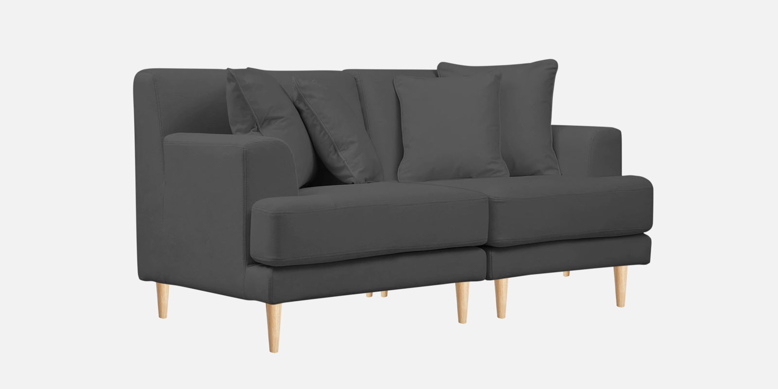 Woody Fabric 2 Seater Sofa In Dusky Grey Colour - Febonic Living