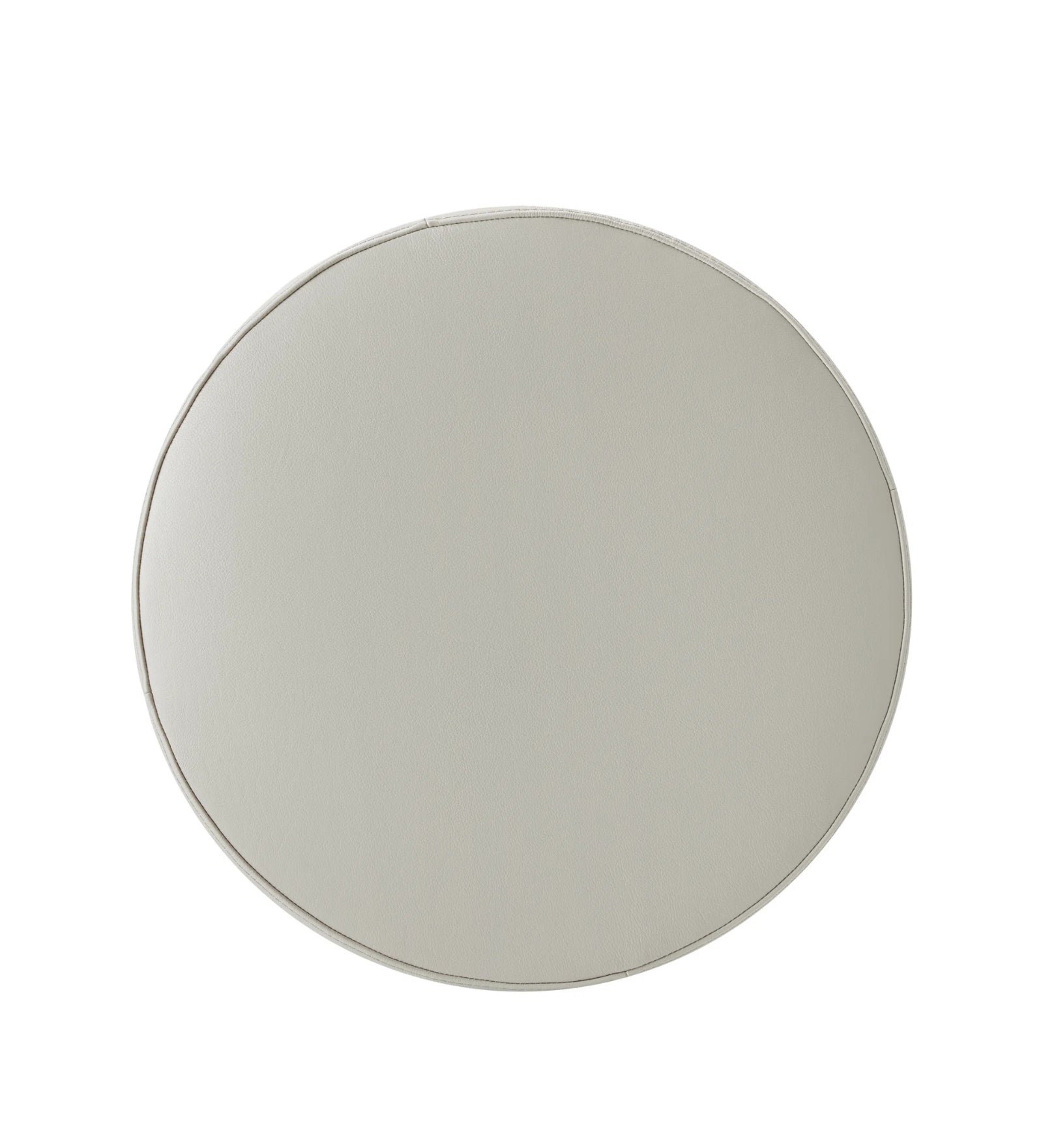 Danva Leatherette Pouffe In Light Grey Colour - Febonic Living