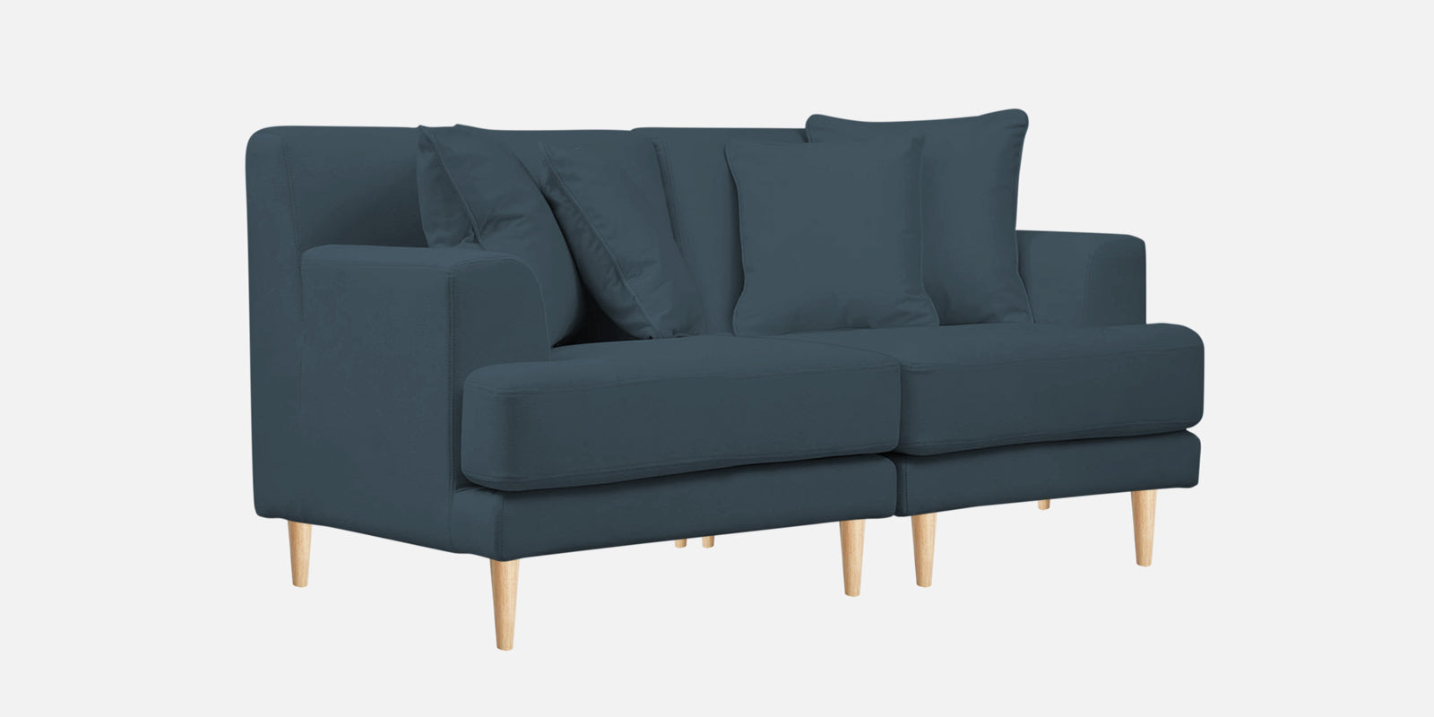 Woody Fabric 2 Seater Sofa In Cobalt Blue Colour - Febonic Living