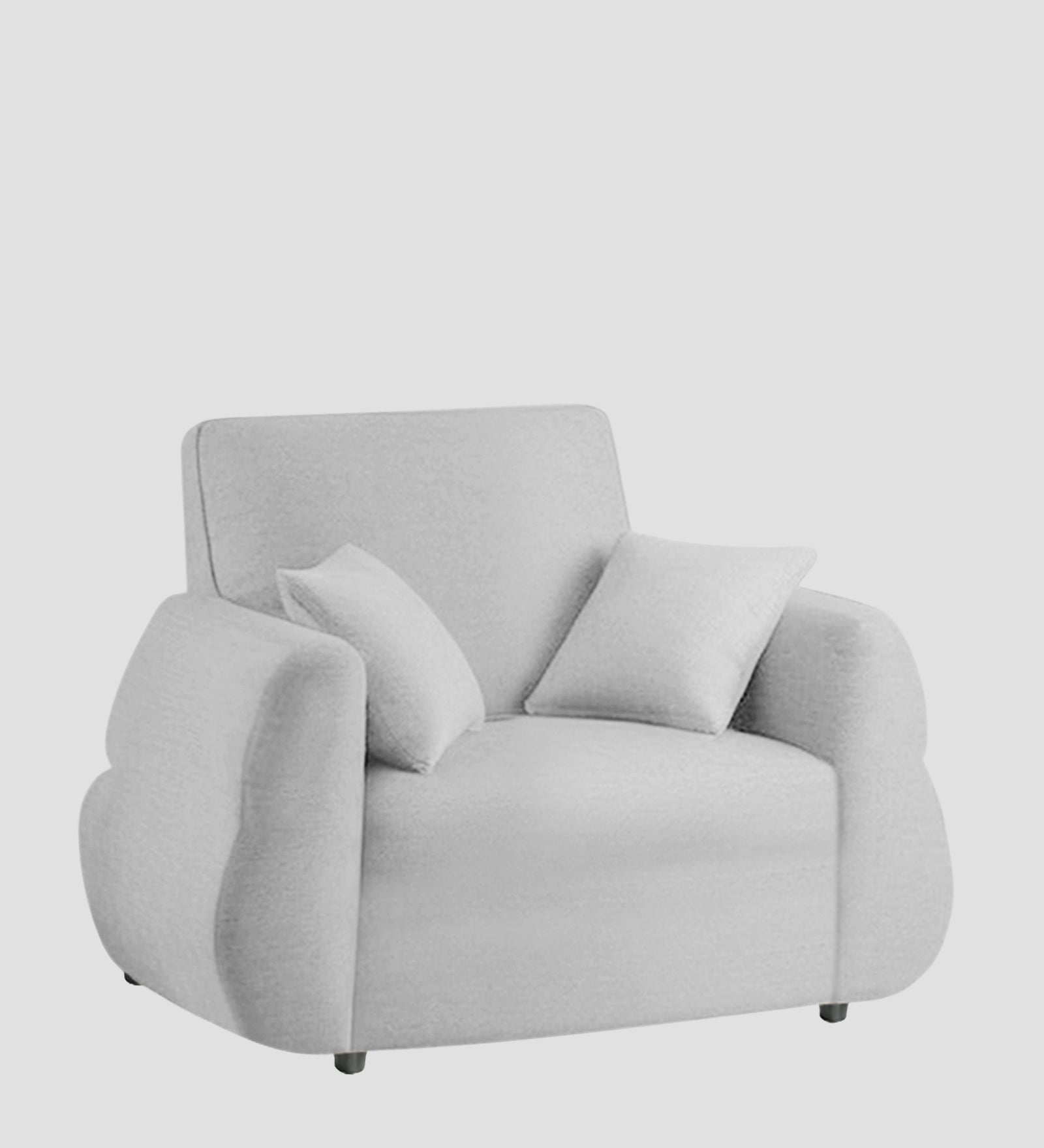 Jack Fabric 1 Seater Sofa In Lit Grey Colour - Febonic Living