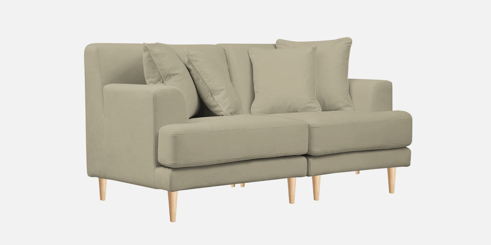Woody Fabric 2 Seater Sofa In Carnival Beige Colour - Febonic Living
