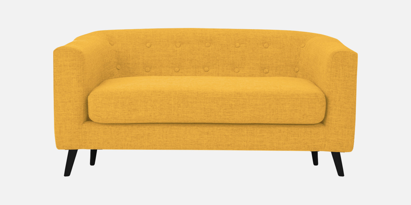 Casper Fabric 2 Seater Sofa In Bold Yellow Colour - Febonic Living