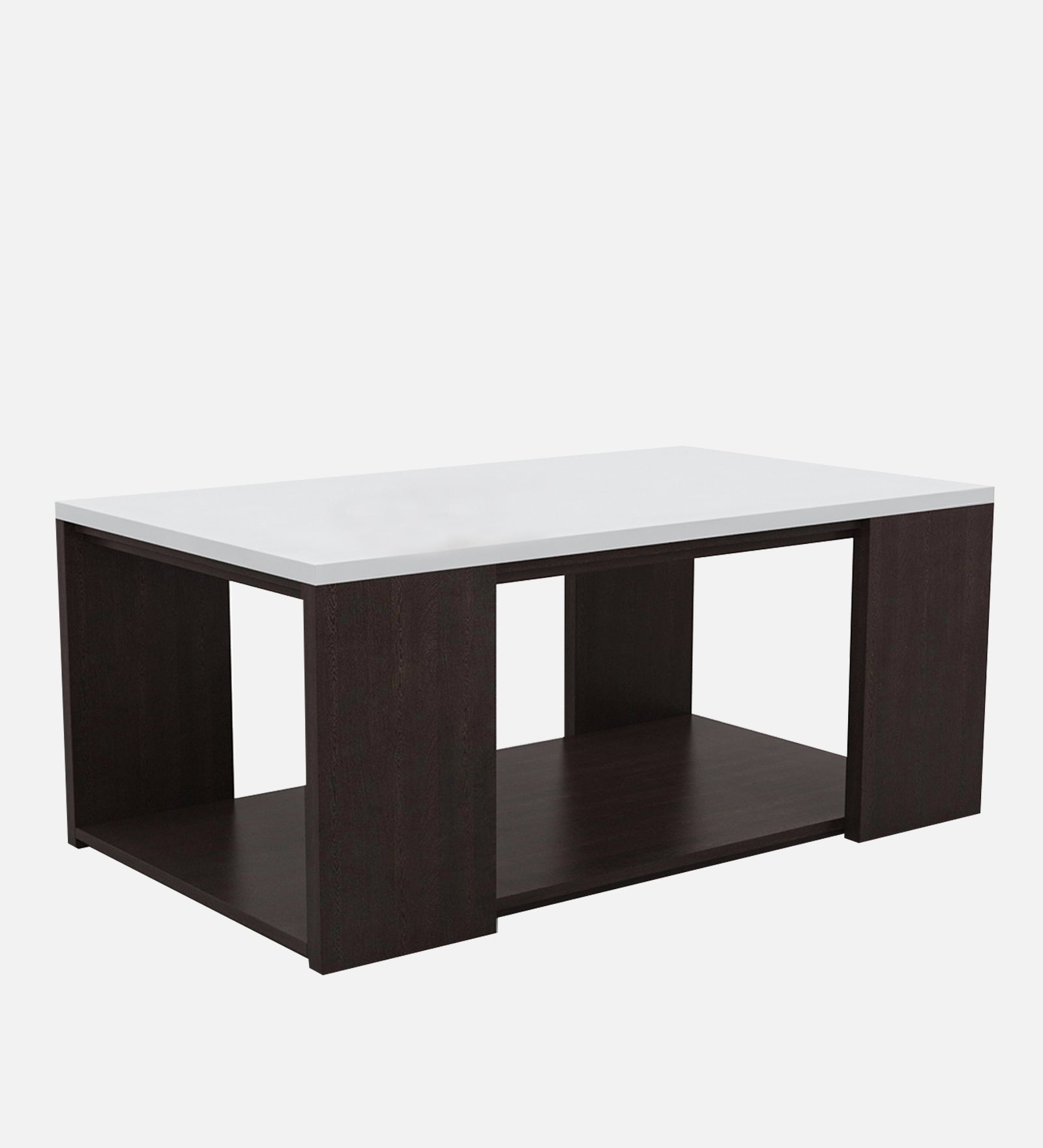 Misi Coffee Table In Dark Walnut & Frosty White Finish - Febonic Living