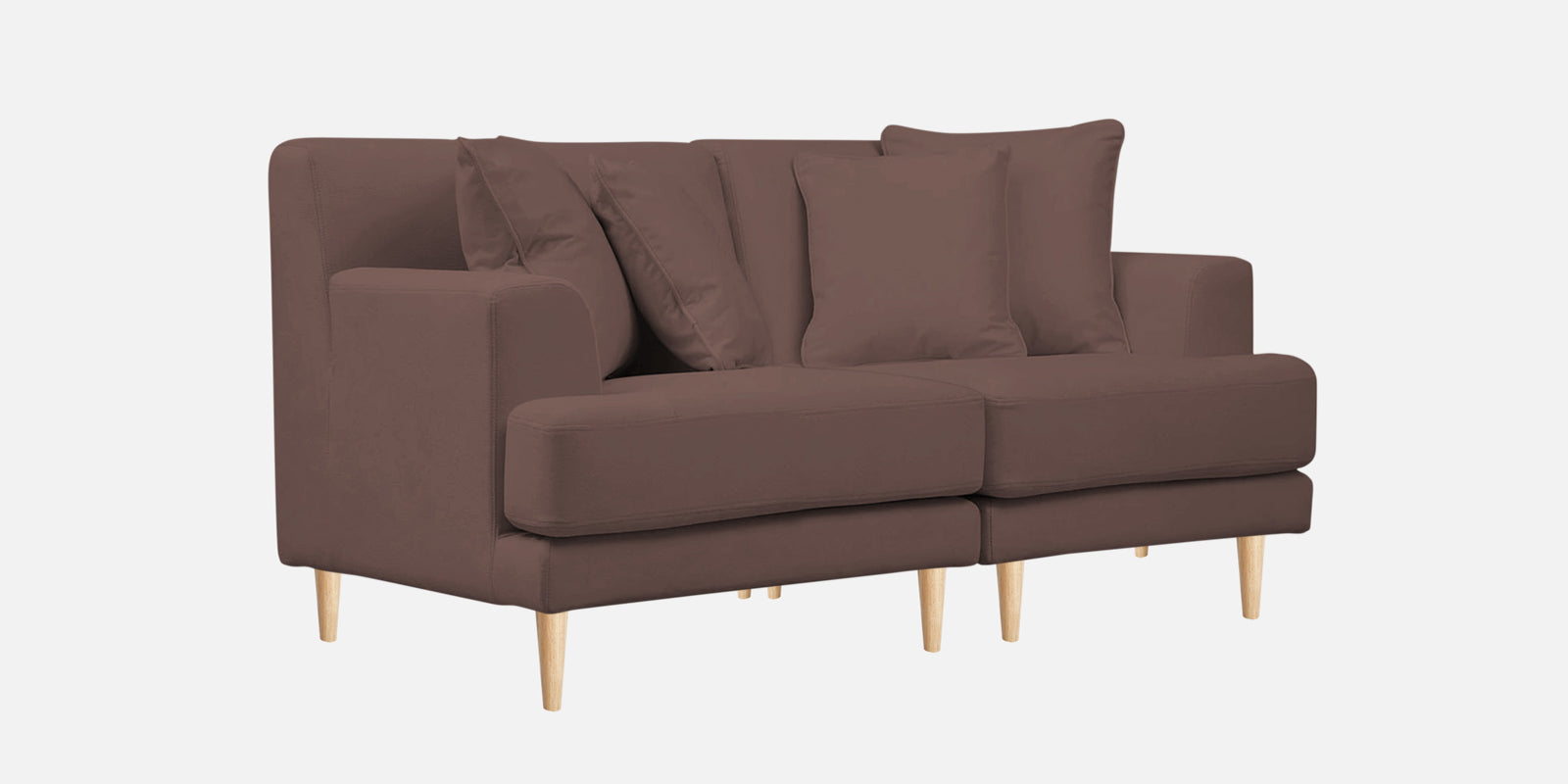 Woody Fabric 2 Seater Sofa In Berry Wine Colour - Febonic Living