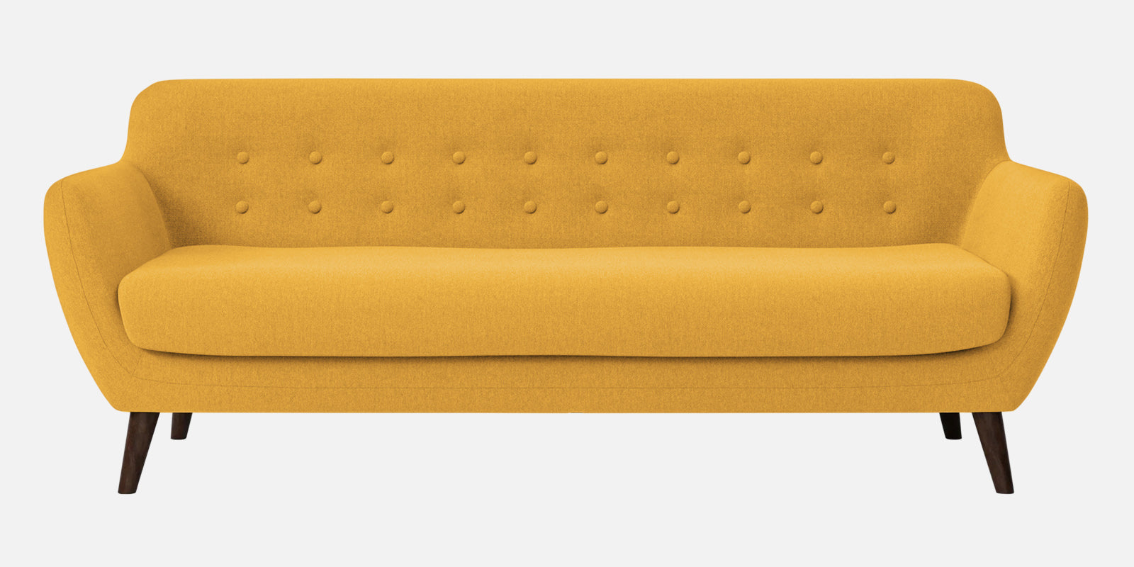 Goofy Fabric 3 Seater Sofa In Bold Yellow Colour - Febonic Living