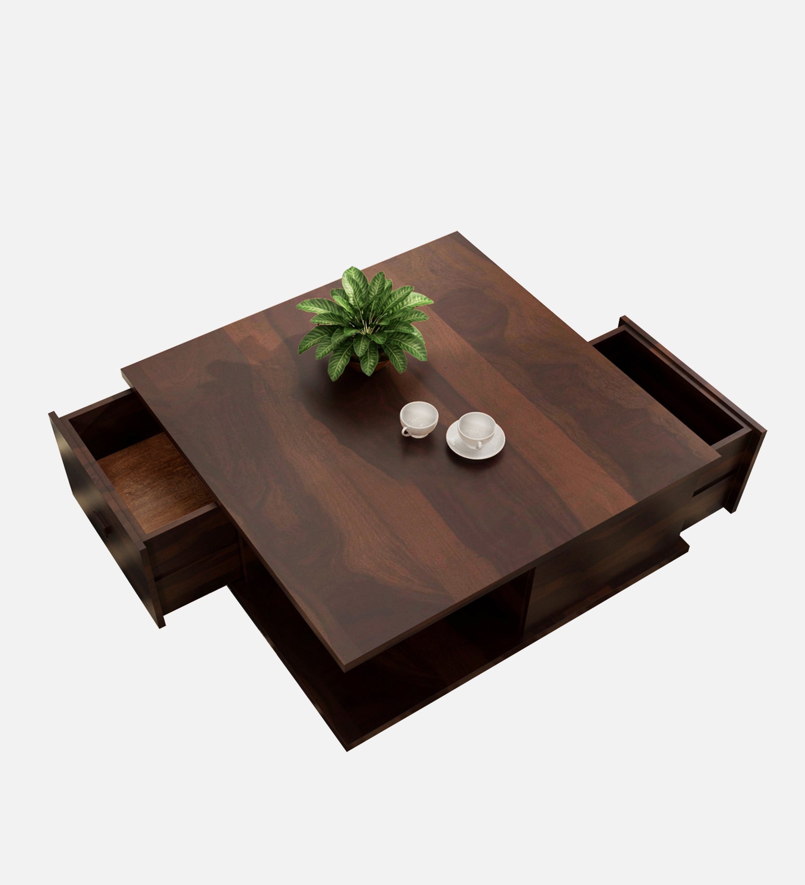 kasa Coffee Table In Dark Walnut Finish - Febonic Living